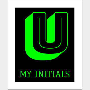 Letter U Initials Unique Name T-Shirt Posters and Art